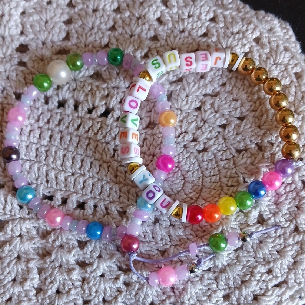 Colorful Beaded Kids Bracelets